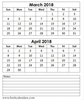 March To April Calendar X Image