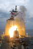 A Tomahawk Land Attack Missile (tlam) Is Launched From The Guided Missile Cruiser Uss Anzio. Image