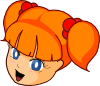 Gopher Redhead Anime Girl Clip Art