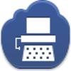 Free Dark Blue Cloud Typewriter Image