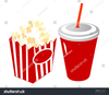 Popcorn And Drink Clipart Image