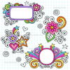 Depositphotos Groovy Picture Frames Psychedelic Doodles Vector Design Image