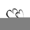 Black And White Wedding Rings Clipart Image