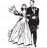 Bride And Groom On Motorcycle Clipart Image