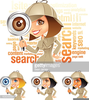 Clipart And Magnifying Glass Detective Image