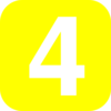 Number 4 Yellow Clip Art