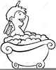 Clipart Of Child Taking A Bath Image