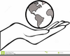 Planet Earth Clipart Black White Image