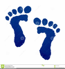 Free Blue Baby Footprint Clipart Image