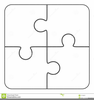 Four Interlocking Puzzle Pieces Clipart Image