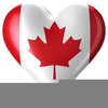 Canada Day Flags Clipart Image