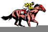 Horse Races Clipart Image