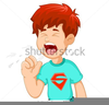 Child Coughing Clipart Image