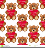 Valentine Teddy Bear Clipart Image