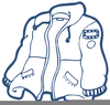 Coat Clipart Black And White Image