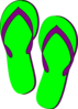 Green-purple-flip-flops Clip Art