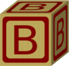 Alphabet Block  B  Clip Art