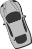 Gray Car - Top View - 110 Clip Art