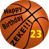Happy Birthday Basketball Zeke Clip Art
