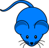 Blue Mouse Blue Tail Clip Art
