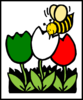 Italian Flowers Bee Clip Art