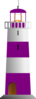 Purple And White Lighthouse Clip Art