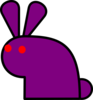 Purple Rabbit Clip Art