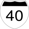 I-40 Sign Clip Art