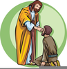 Jesus Heals Blind Man Clipart Image