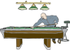 Pool Table With Player Clip Art