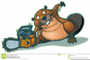Beaver With Chainsaw Clipart Image