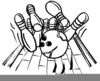 Bowling Pin Clipart Black And White Image