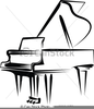 Piano Black And White Clipart Image