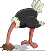 Head In Sand Ostrich Clipart Image