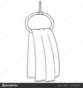 Towel Clipart Black And White Image
