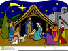 Free Clipart Nativity Scene Black And White Image