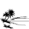 Tropical Palm Trees Clipart Image