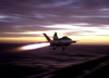 The Afterburners Of An F/a-18f Super Hornet Light The Sky Image