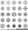 Free Black And White Clipart Snowflakes Image