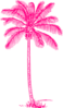 Coconut Palm Tree Hot Pink Clip Art
