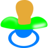 Blue And Green Pacifier Clip Art