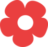 Simple Flower Vermelhaa Clip Art