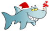 Santa Sexy Shark No Back Clip Art