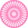 Pink Flower Circle Clip Art