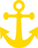 Dark Yellow Anchor Clip Art