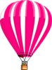 Pink And White Hot Air Balloon Clip Art