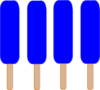 4 Dark Blue Single Popsicle Clip Art