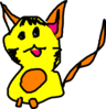 Cat In Orange Clip Art