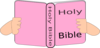 Pink Bible Clip Art