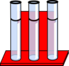 Test Tubes In Red Stand Clip Art